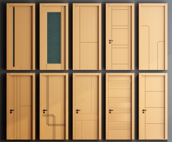 Modern Solid Wood Door-ID:282158885