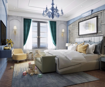 American Style Bedroom-ID:476519536