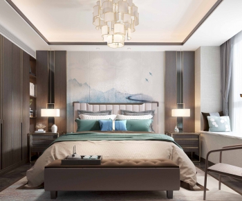 New Chinese Style Bedroom-ID:327996892