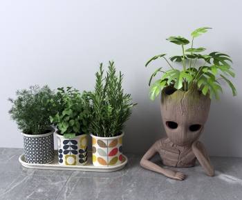 Modern Potted Green Plant-ID:313560332