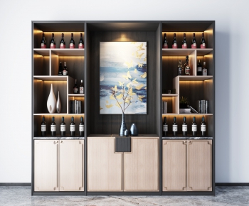 New Chinese Style Wine Cabinet-ID:512864286