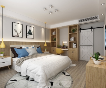 Nordic Style Bedroom-ID:476839429