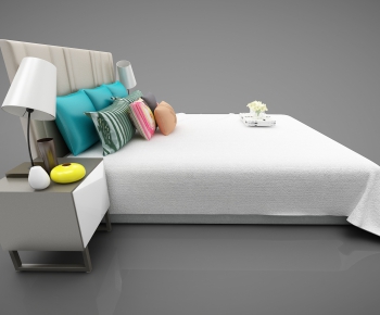 Modern Double Bed-ID:252579679