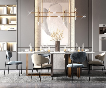 Modern Dining Table And Chairs-ID:353229159