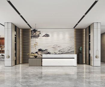 New Chinese Style Real Estate Sales Office-ID:679378654