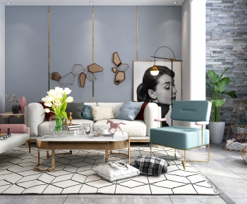 Modern A Living Room-ID:828955416