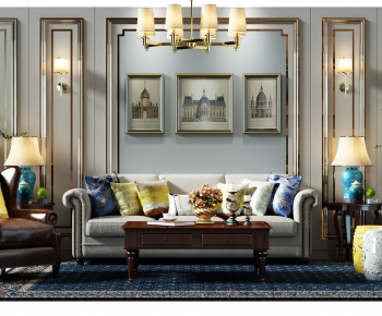 American Style Sofa Combination-ID:331813448