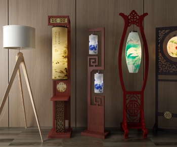 New Chinese Style Floor Lamp-ID:224422713