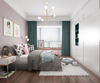 Nordic Style Girl's Room Daughter's Room-ID:744638836