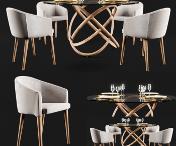 Post Modern Style Dining Table And Chairs-ID:504902396