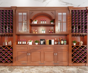 American Style Wine Cabinet-ID:195435489