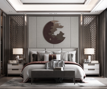 New Chinese Style Bedroom-ID:566127398