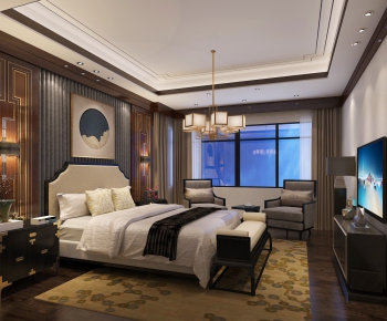 New Chinese Style Bedroom-ID:112522898