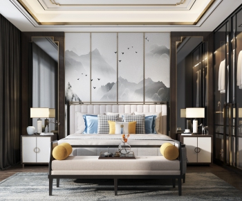 New Chinese Style Bedroom-ID:978117589