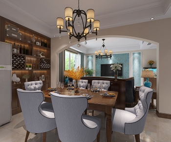 American Style Dining Room-ID:735239275