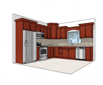American Style Kitchen Cabinet-ID:737429919