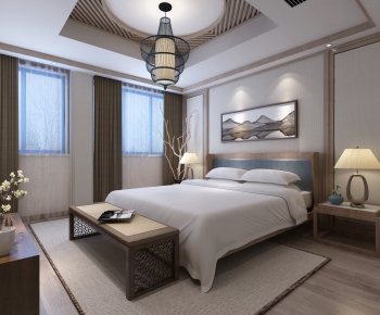 New Chinese Style Bedroom-ID:622659978