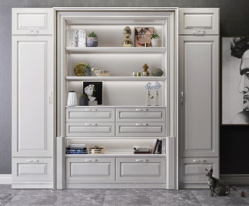 Simple European Style Decorative Cabinet-ID:153391754