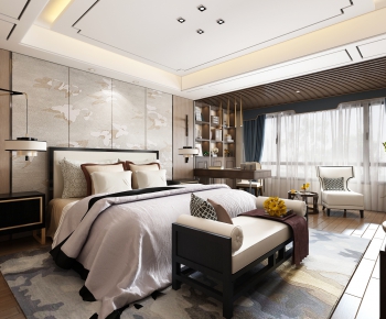 New Chinese Style Bedroom-ID:848330397