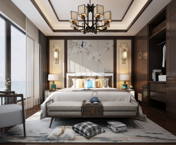 New Chinese Style Bedroom-ID:314495819