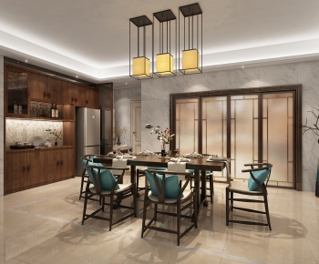 New Chinese Style Dining Room-ID:808776969