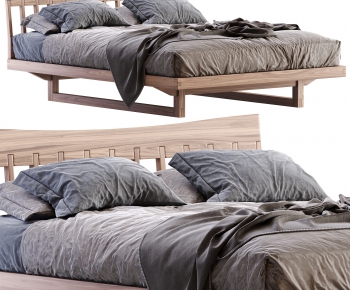 Nordic Style Double Bed-ID:973839867