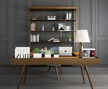 Modern Computer Desk And Chair-ID:977931196