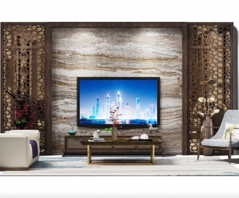 New Chinese Style TV Cabinet-ID:671073762