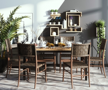 Nordic Style Dining Table And Chairs-ID:114906722