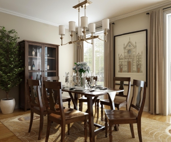 American Style Dining Room-ID:677077484