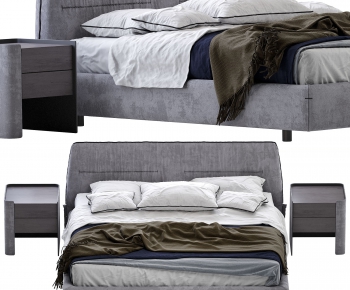 Modern Double Bed-ID:385360424