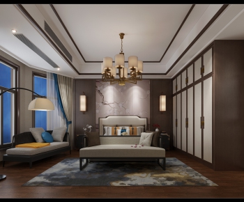 New Chinese Style Bedroom-ID:356954877