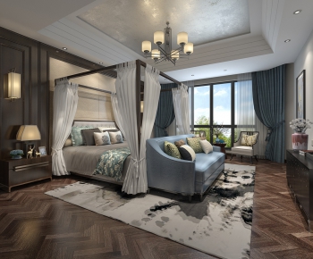 New Chinese Style Bedroom-ID:939982551