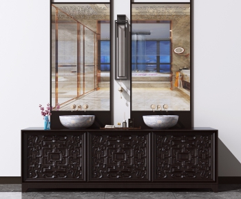 New Chinese Style Bathroom Cabinet-ID:632234471
