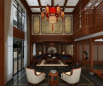 Chinese Style A Living Room-ID:338098452