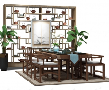 New Chinese Style Tea Tables And Chairs-ID:575892234