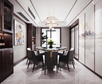 New Chinese Style Dining Room-ID:600699599