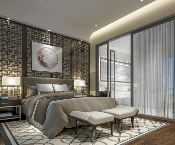 New Chinese Style Bedroom-ID:451350387