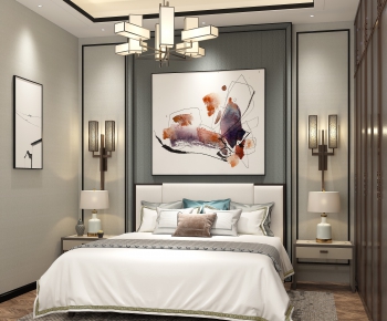 New Chinese Style Bedroom-ID:939031941