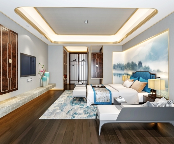 New Chinese Style Bedroom-ID:961798449
