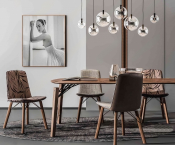 Modern Dining Table And Chairs-ID:427369741