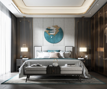 New Chinese Style Bedroom-ID:327263322