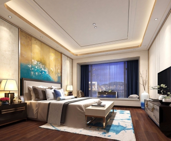 New Chinese Style Bedroom-ID:886441659