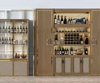 New Chinese Style Wine Cabinet-ID:988605362
