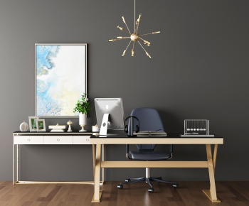 Modern Computer Desk And Chair-ID:914219989
