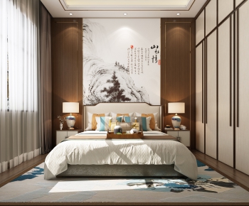 New Chinese Style Bedroom-ID:376539253