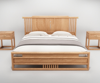 Chinese Style Double Bed-ID:137792216