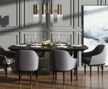 Post Modern Style Dining Table And Chairs-ID:882997143
