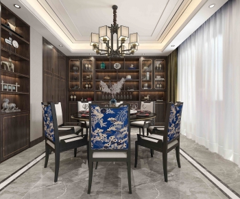 New Chinese Style Dining Room-ID:612303665