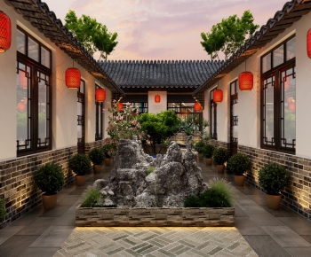 New Chinese Style Courtyard/landscape-ID:906070478